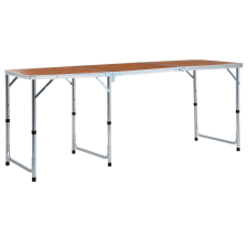 összecsukható alumínium kempingasztal 180 x 60 cm kemping felszerelés