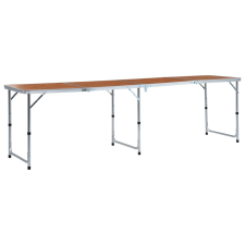 összecsukható alumínium kempingasztal 240 x 60 cm kemping felszerelés