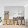  Összecsukható kutyakerítés állványokkal 6 pcs Füstös Tölgy