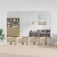  Összecsukható kutyakerítés állványokkal 8 pcs Sonoma Tölgy szállítóbox, fekhely kutyáknak