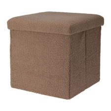 Összecsukható zsámoly tárolóhellyel - Storage Solutions®, doboz típusú, oszmán, barna, 38x38x38 cm bútor