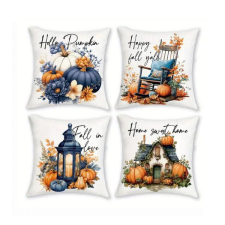  Őszi hangulatú díszpárnahuzat szett – 4 darabos, 45×45 cm DQ2914279 lakástextília