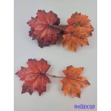 Őszi levélpár 17x9cm - Vörös-Narancs dekorációs kellék