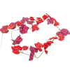  Őszi szőlőlevél piros girland 180cm