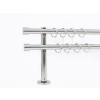other 19 mm Ø Köln karnis szett, 2 soros, inox, block tartóval (120 cm)