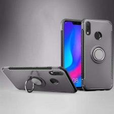 OTT! HUAWEI nova 3i, P Smart+, OTT! METAL RING mobiltok, Szürke tok és táska