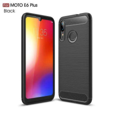 OTT! MOTOROLA Moto E6 Plus, OTT! CARBON mobiltok, Karbon mintás, Fekete tok és táska