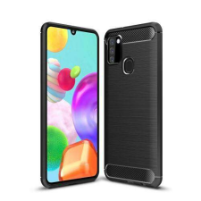 OTT! SAMSUNG Galaxy A21s (SM-A217F/DS), OTT! CARBON mobiltok, Karbon mintás, Fekete tok és táska
