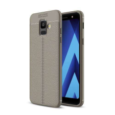 OTT! SAMSUNG SM-A600F Galaxy A6 (2018), OTT! LEATHER SERIES mobiltok, Szürke tok és táska