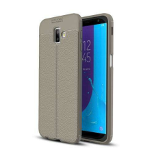OTT! SAMSUNG SM-J610F Galaxy J6+, OTT! LEATHER SERIES mobiltok, Szürke tok és táska