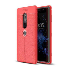 OTT! SONY Xperia XZ2 Premium (2018), OTT! LEATHER mobiltok, Piros tok és táska