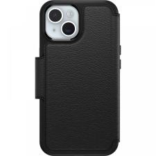 Otterbox Strada Series MagSafe Bőr Flip tok iPhone 15 fekete tok és táska