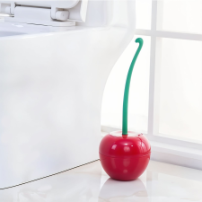 Otthon Cseresznye alakú wc kefe tartóval - piros GLO-DA01112 takarító és háztartási eszköz