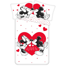 otthonkomfort Minnie és Mickey egér "love" 2 részes Disney pamut-vászon gyerek ágyneműhuzat lakástextília