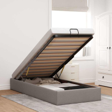  Ottomán ágykeret matrac nélkül tópszín 80x200 cm anyagból ágy és ágykellék