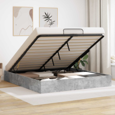  Ottomán Ágykeret tárolóval Beton 193 x 120 x 25 cm Faforgácslap ágy és ágykellék