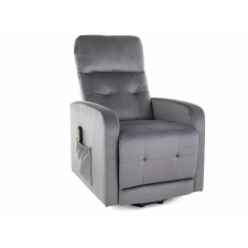  Otus II Elektromos Bársony Relax Fotel Szürke bútor
