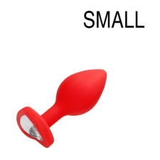 Ouch Diamond Heart Butt Plug - normál - piros anál