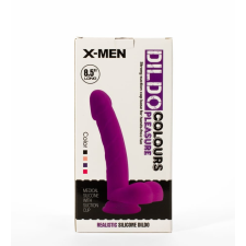 Outlet X-MEN 8.5" Dildo Colours Pleasure Black 4 – dildó műpénisz, dildó