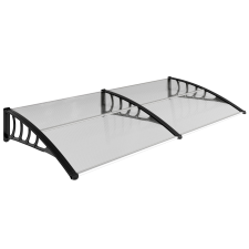 Outsunny Modern PP napellenző, 200x96x27 cm, fekete kerti bútor