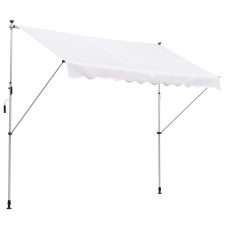 Outsunny napellenző, anti-UV és 90 ° -ban állítható tartóoszlopokkal, fehér 300x150cm kerti bútor