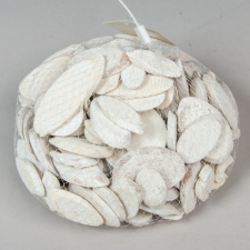 Ovális faszeletek fehér 3-5cm 0,5kg dekorációs kellék