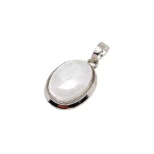 Ovális medál fém hegyikristály 1,5x2cm medál