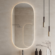  Ovális tükör (LED világítás körbe) 55x110 cm fürdőszoba bútor