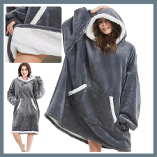  Oversized pulóver és takaró egyben szürke  24558_SZ lakástextília