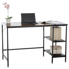  Oviedo íróasztal fekete-barna 76x120x60 cm 317833 íróasztal