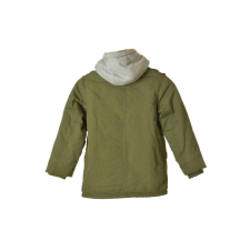 OVS zöld, műszőrme béléses pamut fiú kabát – 122 gyerek kabát, dzseki