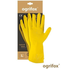 OX-FLOX-Latex védőkesztyű háztartási használatra Ogrifox L Yellow védőkesztyű