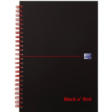 Oxford - papírnictví OXFORD Black n' Red Notebook A5, kockás - 70 lap füzet