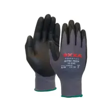  OXXA Nitril-Tech munkakesztyű fekete-szürke- 9 védőkesztyű