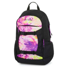 OXY BAG Zero laptoptartós diák hátizsák - 22 literes - fekete - rózsaszín batikolt iskolatáska