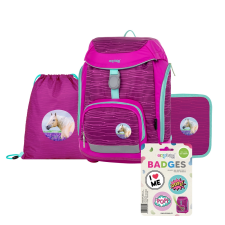 Oxybag 4 darabos OXY Sherpy Pink készlet iskolatáska