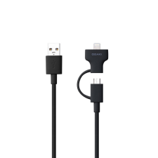 OZAKI OT225BK O!tool-Combo Cable Lightning/Micro USB/USB kábel mobiltelefon kellék