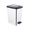 Özer Plastik Fémhatású pedálos szemetes kivehető vödörrel 15L