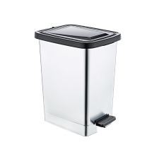Özer Plastik Fémhatású pedálos szemetes kivehető vödörrel 15L szemetes