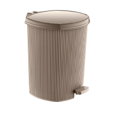 Özer Plastik Stripes pedálos szemetes kivehető vödörrel Bézs 20L szemetes