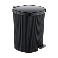 Özer Plastik Stripes pedálos szemetes kivehető vödörrel Fekete 20L szemetes