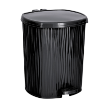 Özer Plastik Waves pedálos szemetes kivehető vödörrel Fekete 11L szemetes