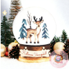  Őzikés hógömb – 11cm fa tábla