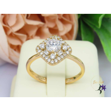  Ozora antiallergén fehér köves gyűrű-18K gyűrű