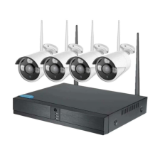 P2P Wifis FULL HD Biztonsági megfigyelő kamera rendszer,4 kamrás, vezeték nélküli megfigyelő kamera