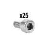 P2R (Motorisé) P2R CHC 6 lapú belső imbuszcsavar M5 x 10 mm, krómozott (25 db/csomag) P2R (Motorisé)  Motor alkatrészek Csavarok és alkatrészek