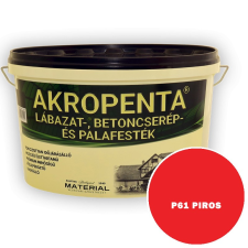 P61 PIROS - AKROPENTA LÁBAZAT-, BETONCSERÉP ÉS PALAFESTÉK - 4 L fal- és homlokzatfesték
