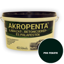P90 FEKETE - AKROPENTA LÁBAZAT-, BETONCSERÉP ÉS PALAFESTÉK - 4 L fal- és homlokzatfesték