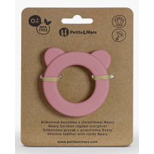 P&M Beary Szilikon rágóka csörgővel Dusty Rose 0m+ rágóka