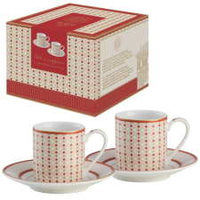 P.M.PM0125IMPE Porcelán eszpresszócsésze+alj 80ml, 2 személyes, dobozban, Imperial bögrék, csészék